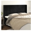 Image de Hoofdbord met randen 203x16x118/128 cm fluweel zwart3119886