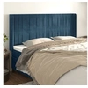 Image de Hoofdbord met randen 203x16x118/128 cm fluweel donkerblauw3119888