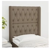 Image de Hoofdbord met randen 83x16x118/128 cm stof taupe3119894