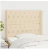 Image de Hoofdbord met randen 93x16x118/128 cm stof cràmekleurig3119903