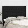 Image de Hoofdbord met randen 163x16x118/128 cm stof zwart3119924