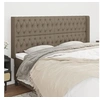 Image de Hoofdbord met randen 203x16x118/128 cm stof taupe3119942