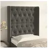 Image de Hoofdbord met randen 83x16x118/128 cm fluweel donkergrijs3119947