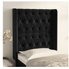 Image de Hoofdbord met randen 83x16x118/128 cm fluweel zwart3119948