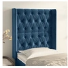Image de Hoofdbord met randen 83x16x118/128 cm fluweel blauw3119950