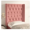Image de Hoofdbord met randen 83x16x118/128 cm fluweel roze3119951