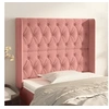 Image de Hoofdbord met randen 93x16x118/128 cm fluweel roze3119957