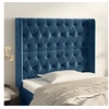 Image de Hoofdbord met randen 103x16x118/128 cm fluweel donkerblauw3119962
