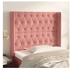 Image de Hoofdbord met randen 103x16x118/128 cm fluweel roze3119963