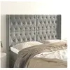 Image de Hoofdbord met randen 147x16x118/128 cm fluweel lichtgrijs3119964