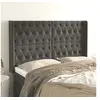 Image de Hoofdbord met randen 163x16x118/128 cm fluweel donkergrijs3119971