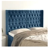 Image de Hoofdbord met randen 163x16x118/128 cm fluweel donkerblauw3119974