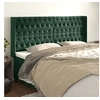 Image de Hoofdbord met randen 183x16x118/128 cm fluweel donkergroen3119979