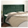 Image de Hoofdbord met randen 203x16x118/128 cm fluweel donkergroen3119985