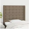 Image de Hoofdbord met randen 83x16x118/128 cm stof taupe3119992