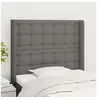Image de Hoofdbord met randen 93x16x118/128 cm stof donkergrijs3119997