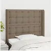 Image de Hoofdbord met randen 93x16x118/128 cm stof taupe3120000