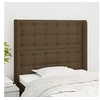 Image de Hoofdbord met randen 103x16x118/128 cm stof donkerbruin3120007