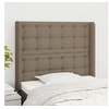 Image de Hoofdbord met randen 103x16x118/128 cm stof taupe3120008