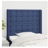 Image de Hoofdbord met randen 103x16x118/128 cm stof blauw3120010