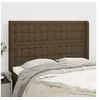 Image de Hoofdbord met randen 147x16x118/128 cm stof donkerbruin3120015