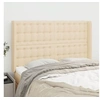 Image de Hoofdbord met randen 147x16x118/128 cm stof cràmekleurig3120017