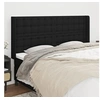 Image de Hoofdbord met randen 163x16x118/128 cm stof zwart3120022