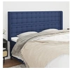 Image de Hoofdbord met randen 183x16x118/128 cm stof blauw3120034