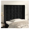 Image de Hoofdbord met randen 83x16x118/128 cm fluweel zwart3120046
