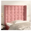 Image de Hoofdbord met randen 83x16x118/128 cm fluweel roze3120049