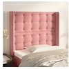 Image de Hoofdbord met randen 93x16x118/128 cm fluweel roze3120055