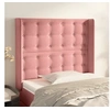 Image de Hoofdbord met randen 103x16x118/128 cm fluweel roze3120061