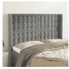 Image de Hoofdbord met randen 147x16x118/128 cm fluweel lichtgrijs3120062