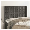 Image de Hoofdbord met randen 147x16x118/128 cm fluweel donkergrijs3120063