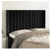 Image de Hoofdbord met randen 147x16x118/128 cm fluweel zwart3120064