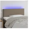 Image de Hoofdbord LED 80x5x78/88 cm stof taupe3121310