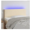 Image de Hoofdbord LED 80x5x78/88 cm stof cràmekleurig3121311