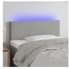 Image de Hoofdbord LED 90x5x78/88 cm stof lichtgrijs3121314