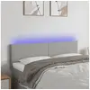 Image de Hoofdbord LED 144x5x78/88 cm stof lichtgrijs3121330