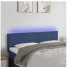 Image de Hoofdbord LED 144x5x78/88 cm stof blauw3121336