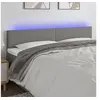 Image de Hoofdbord LED 200x5x78/88 cm stof donkergrijs3121355
