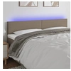 Image de Hoofdbord LED 200x5x78/88 cm stof taupe3121358
