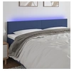 Image de Hoofdbord LED 200x5x78/88 cm stof blauw3121360