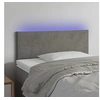 Image de Hoofdbord LED 80x5x78/88 cm fluweel lichtgrijs3121362
