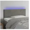 Image de Hoofdbord LED 100x5x78/88 cm fluweel lichtgrijs3121374