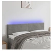 Image de Tête de lit à LED Gris clair 144x5x78 88 cm Velours