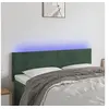 Image de Hoofdbord LED 144x5x78/88 cm fluweel donkergroen3121383