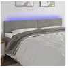 Image de Hoofdbord LED 160x5x78/88 cm fluweel lichtgrijs3121386