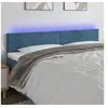 Image de Hoofdbord LED 160x5x78/88 cm fluweel donkerblauw3121390