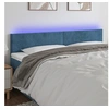 Image de Hoofdbord LED 180x5x78/88 cm fluweel donkerblauw3121396